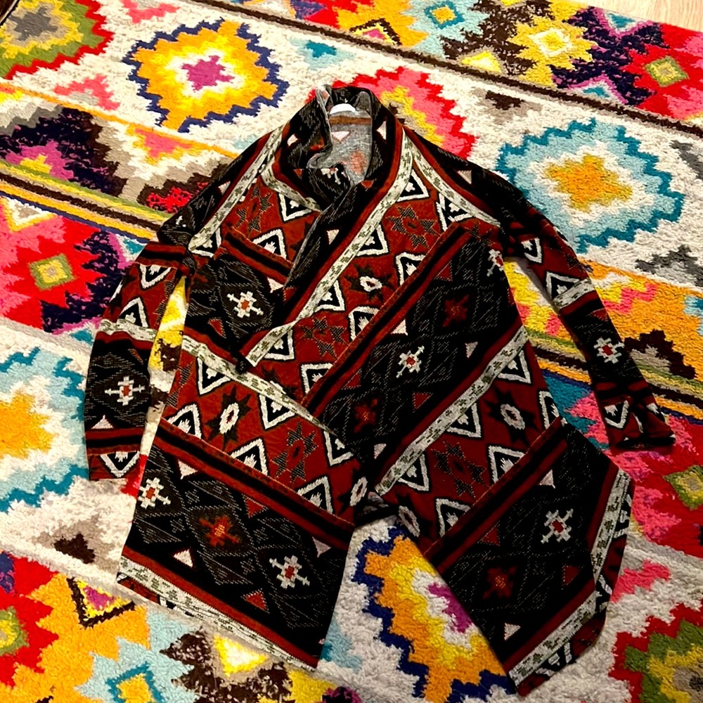 Aztec print cardigan- size small